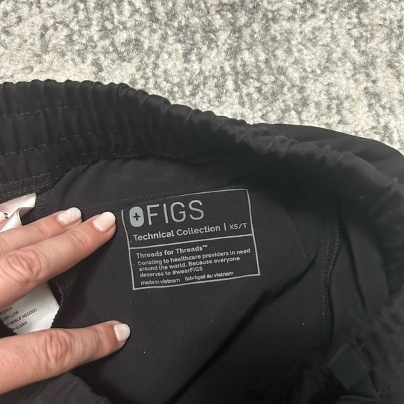 Figs Scrub Pants Joggers XS Tall black - Picture 2 of 3